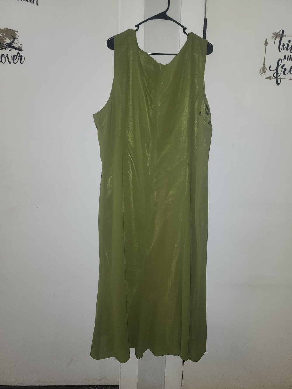 Astro Olive Green Two-Piece Evening Dress - Picture 3 of 5